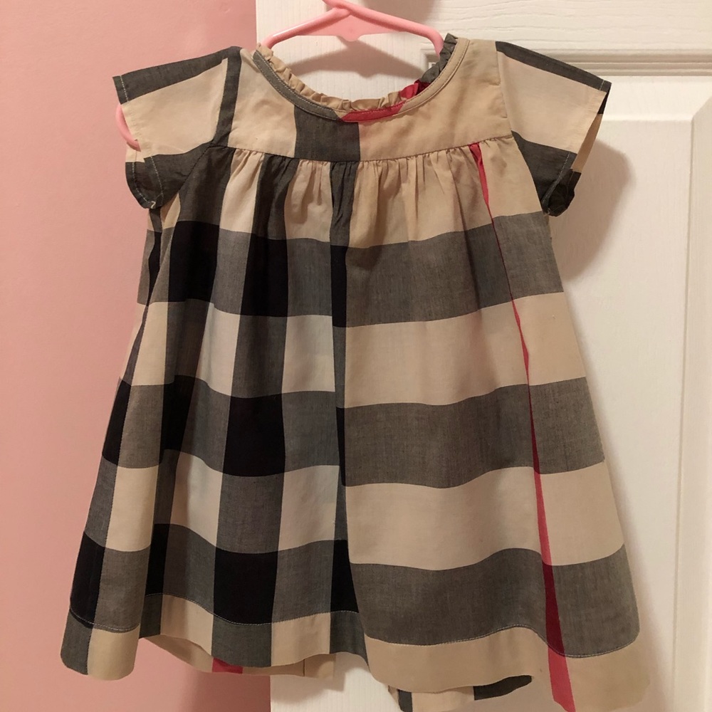Baby Classic Burberry check dress. Size 9M.